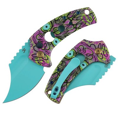 Kansept Wasp Folding Knife Jade G10 Purple Undead Handle 154CM Blue T2144F5