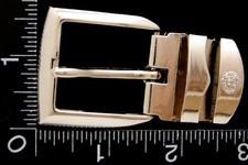 LL02106 NOS VINTAGE CUT-OUT TONGUE TYPE SILVERTONE BELT BUCKLE