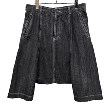 BLACK COMME des GARCONS Black Denim Sarouel Pants Drop Crotch Bottoms Black Comm