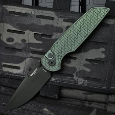 Pro-Tech Knives INT-106 Green TR-3 Integrity Relic Black DLC S35VN Manual Knife