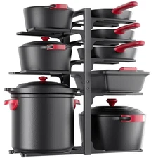 Pots And Pans Organizer Under Cabinet 21" Height Heavy Duty Adjustable Pot Pan O