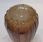 Vintage Vertical Ribbed Brown Amber Glass 4x7 Bottle Vase — photo 4