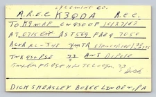 Ham Radio QSL K3QDA Pennsylvania USA 1962 CW 7050 Dipole Antenna