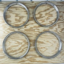 New 14 Ribbed Polished Stainless Beauty Rings Set Of 4 United Pacific A6224-4