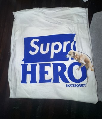 Supreme T Shirt Lot of 2 XL Antihero dog tee | eBay