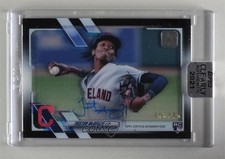 2021 Topps Clearly Authentic Auto Black 43/75 Triston McKenzie #CAA-TM Auto 1b8