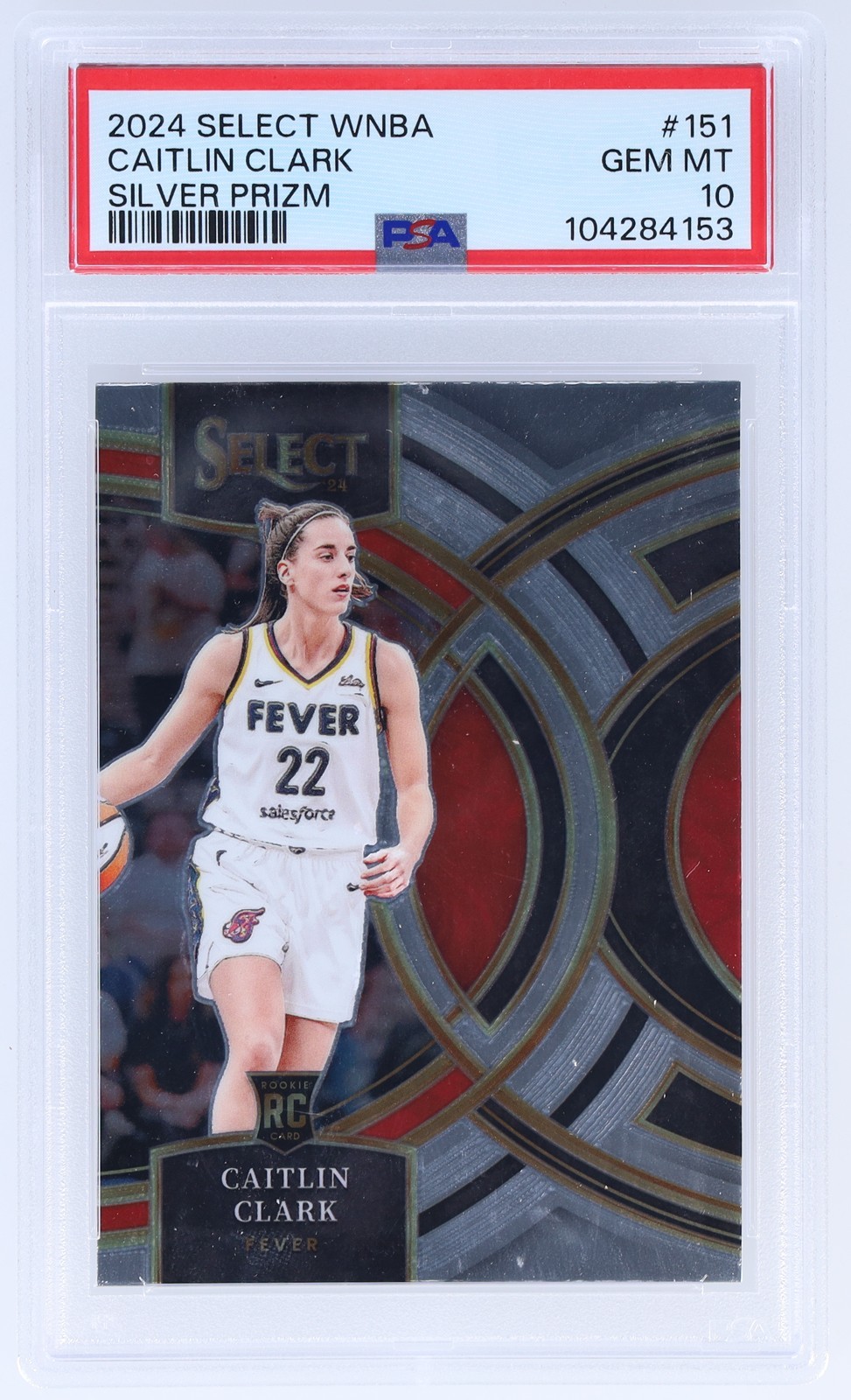 2024 Panini Select Wnba Caitlin Clark #151 PSA 10 Premier Level Silver Prizm RC