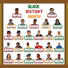 89Pcs Black History Month Bulletin Board Decorations Set Black History Month Ins