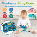 Montessori Busy Board for Toddlers Educational Learning Toy for 3 Year Old Boy