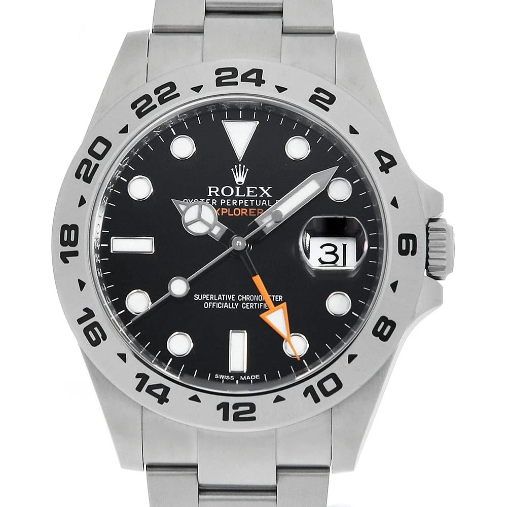 ROLEX Explorer II 216570 black G Number second hand mens