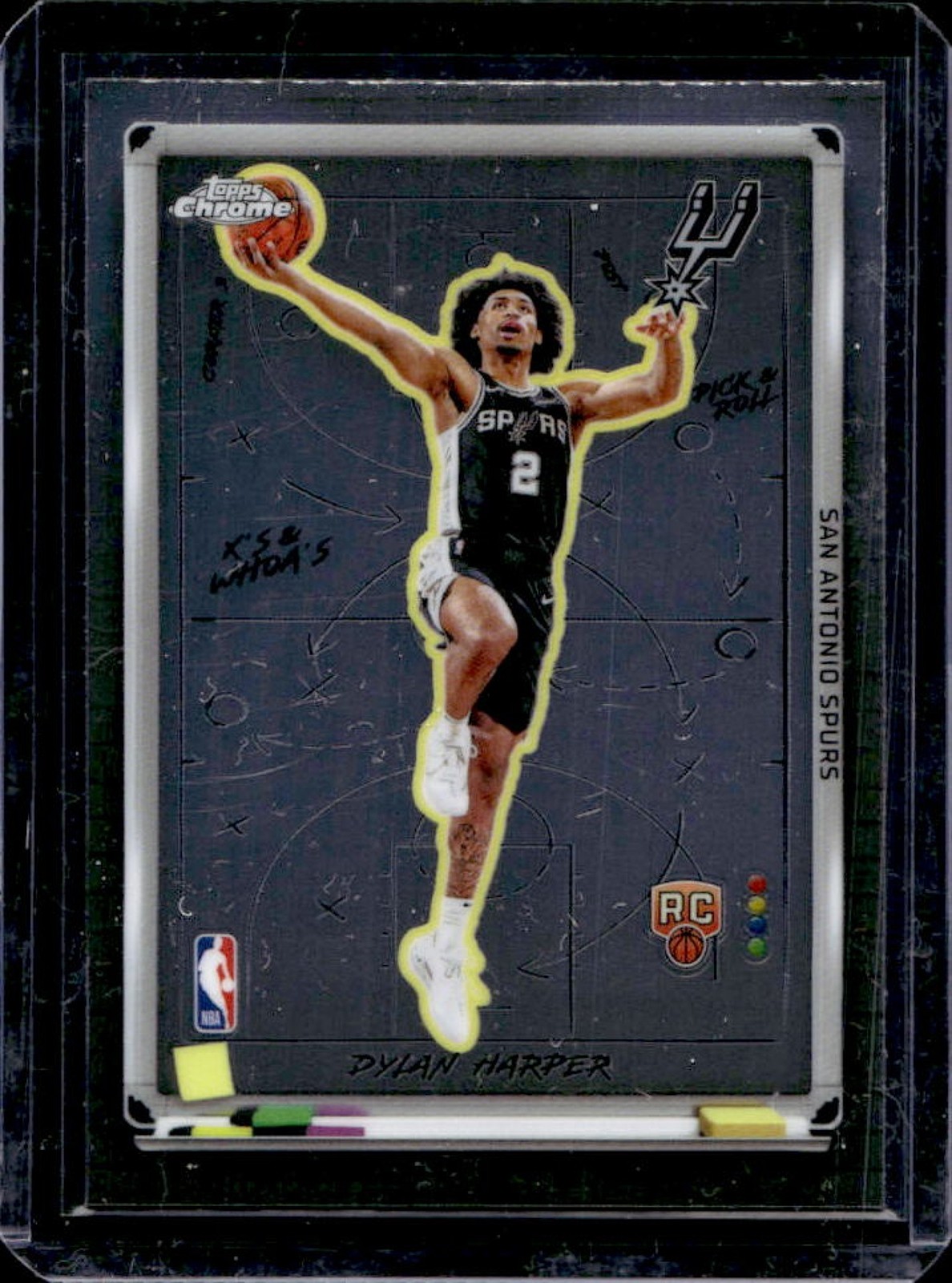 2025-26 Topps Chrome Dylan Harper X's and Whoa's RC Rookie #XW-9 Spurs