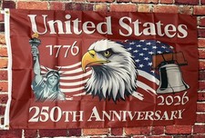 United States 250th Anniversary 1776-2026 Flag FREE SHIP USA Freedom Sign 3x5