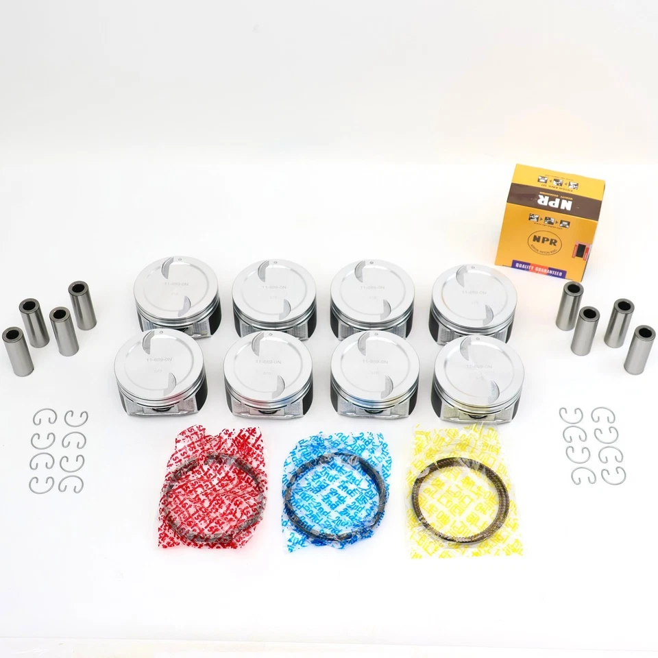 Stock Replacement L96 LY6 L76 NPR Pistons with Rings 2007-2020 GM 6.0L Truck SUV - Image 2 of 4