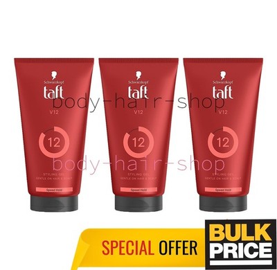Taft V12 Hair Volume Boost 24H Control For Fine Thinning Hair Bulk 150ml 3-Pack