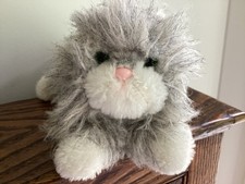 VTG Russ Berrie SABRINA Grey Persian Kiitten w Green Eyes Plush Stuffed Animal