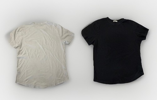 LOT OF 2 Buck Mason Shirt Mens Sz M Black &  White  Crewneck Tee Made USA Casual