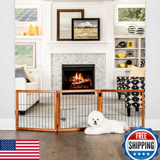 Carlson Pet Products Design Paw 62-Inch Super Wide 3 Panel Premium Wooden Pet Ga