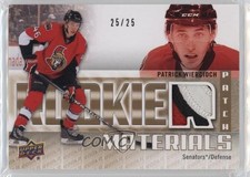 2011-12 Upper Deck Rookie Materials 25/25 Patrick Wiercioch #RM-PW Patch 2d8