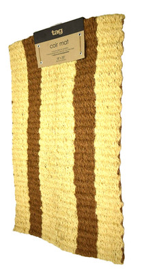Tag Brand Stripe Hollander Rectangular Indoor/Outdoor Coir Door Welcome Mat