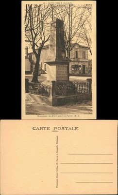 CPA Saint-Vivien-de-Médoc Monument des Morts pour la Patrie 1926