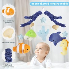 PIIKAGO Ocean Animals Musical Crib Baby Mobile 12 Lullabies Box damaged