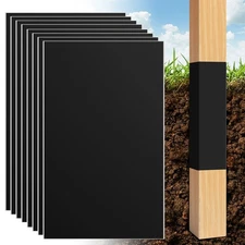 8 Pcs Fence Post Protection, 16.7 x 10.4 Inch Waterproof Fence Rot Protection...