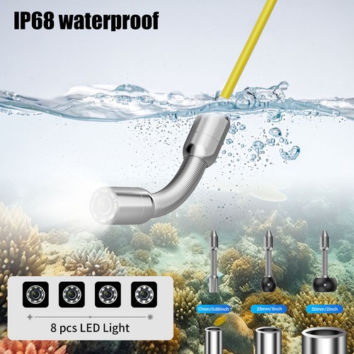 4.3" Monitor  30M Drain Sewer Pipe Inspection Camera 17mm Industrial Endoscope - Imagen 10 de 16