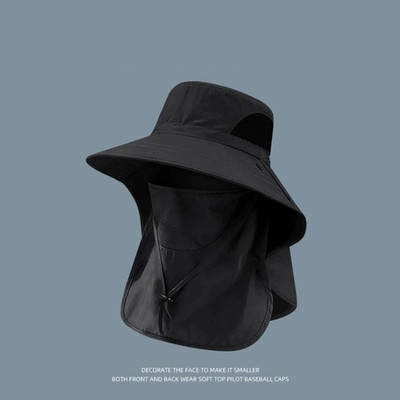 Sommer Sonnenhüte UV Schutz Outdoor Jagd Angeln Kappe für Herren Damen Wandern C