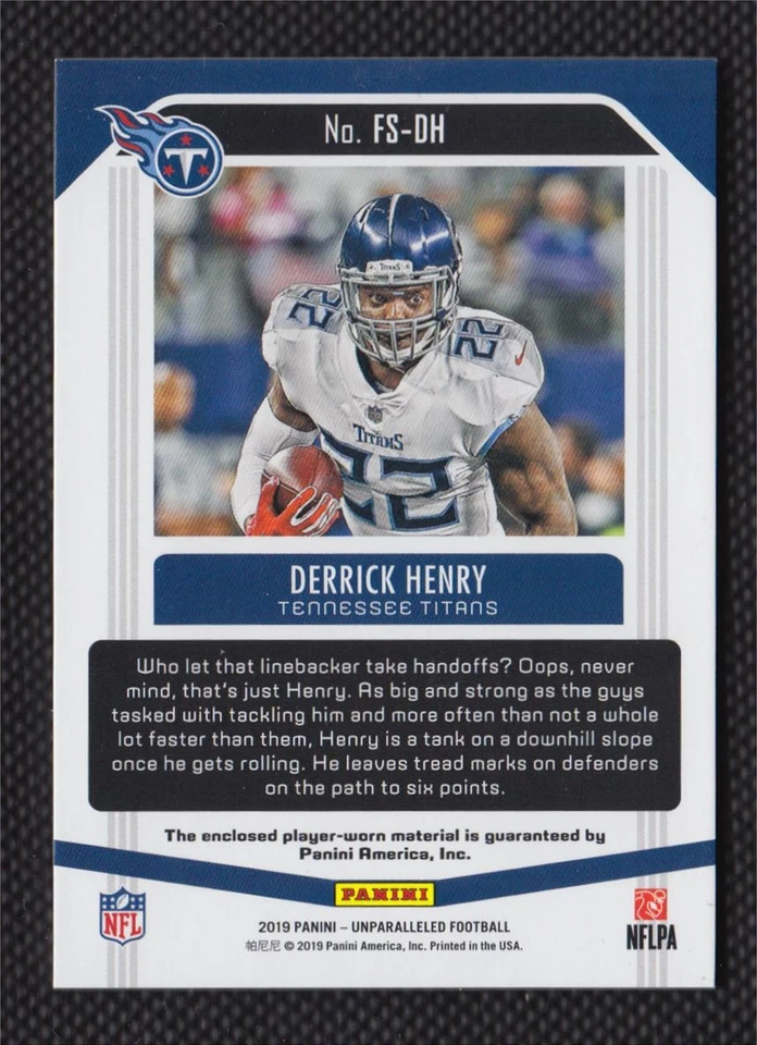 2019 Panini Unparalleled Feats of Strength Derrick Henry #FS-DH - Image 2 of 2