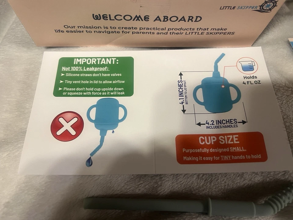 Taza de bebé de silicona con pajita para dentición y tapón de paja incorporado 2 juegos completos Foto 4 de 4