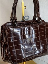 in 1930s mock alligator ladies handbag in excellent condition