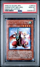 2006 YU-GI-OH! JPN EOJ-ENEMY OF JUSTICE #JP013 HARPIE'S PET BABY DRAGON PSA 10
