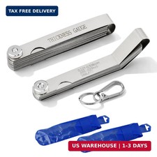 2PS Stainless Steel Feeler Gauge Set, 32 Blades Feeler Gauge  16 Blades Offset