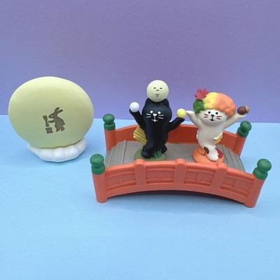 DECOLE Concombre Figure Big full moon/Bridge/Dancing cat*2 set DECOLE Concombre