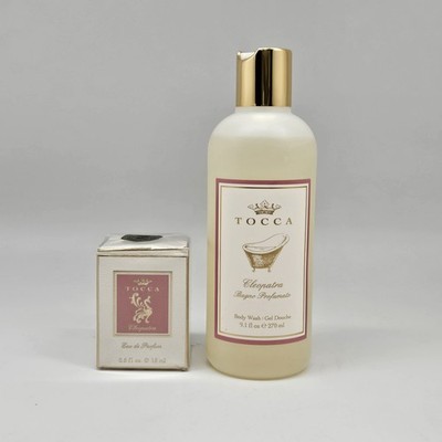 2 Piece TOCCA CLEOPATRA Mini Eau De Parfum EDP 0.5 oz + Bath Gel 9.1 oz