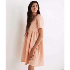 Madewell Allie Mini Linen Blend Dress Medium