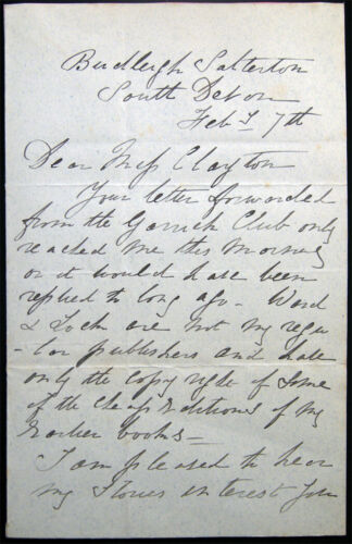 CIRCA 1890 AUTOGRAPH LETTER SIGNED BRITISH AUTHOR HENRY HAWLEY SMART 1833 -1893  - Picture 1 of 3