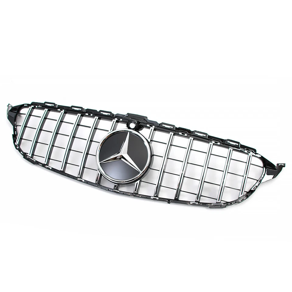 Front Grille W/3D Emblem For Mercedes Benz C-Class W205 C250 C300 C450 2015-2018 - Изображение 2 из 4