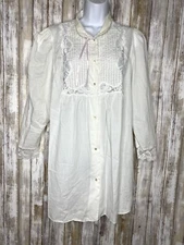 Vintage Womens Val Mode Lace Trim Night Gown Size Medium