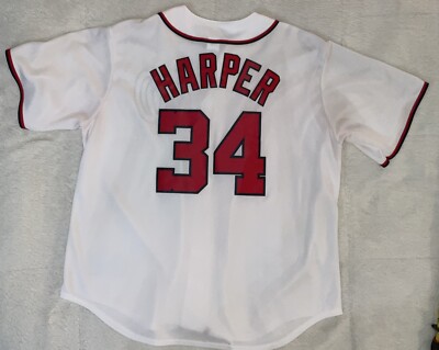 Majestic MLB Washington Nationals #34 Bryce Harper Stitched