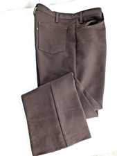 Dark brown LEVI'S WESTERN Cowboy Polyester SLACKS PANTS Old West Vintage W35 L28
