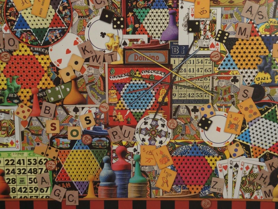 The GREAT AMERICAN PUZZLE Co. It's All in the Game 1000pc 19x26 New Free Ship - Image 2 of 4