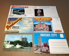 Vintage Postcard Book Lot Of 6 Kentucky Kansas City Arkansas Oklahoma A Jackson