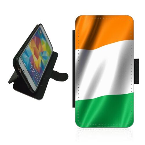 Irish Phone Case Wallet flip Cover For iPhone Samsung Ireland waving flag - Picture 1 of 3