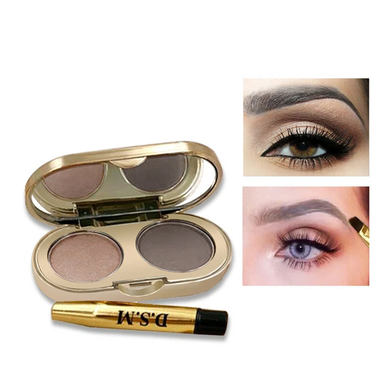 D.S.M Eyebrow Powder 2 Colors Waterproof Eye Brow Eyeshadow Palette Makeup Kit - Image 4 of 4