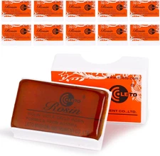 Violin Rosin 10 Pack Low Dust Natural Rosin for Violin, Viola, Cello Bows (Brown