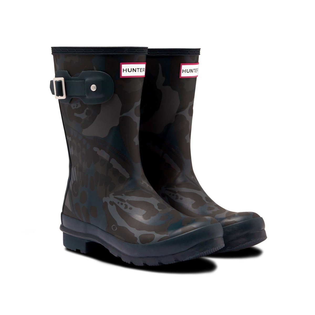 ブーツその他 HUNTER WOMEN Intrepid Reflective Camo Short Boots Patte Hunter Original Short Women's Boots, Butterfly Camo Print