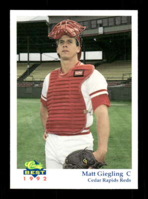 1992 Classic Best Cedar Rapids Reds 6 Matt Giegling BXCP38
