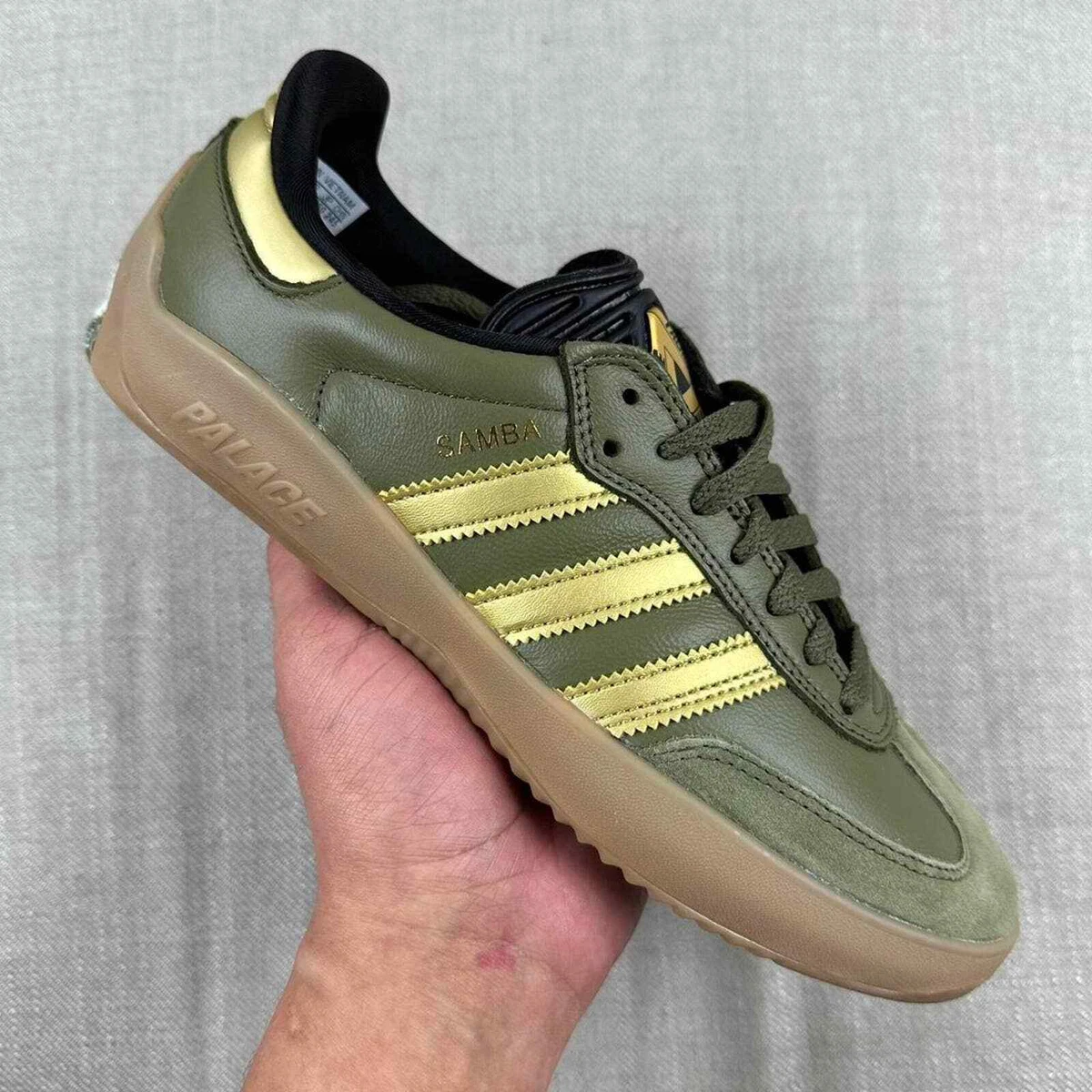 Adidas x Palace Samba Olive Green Gold