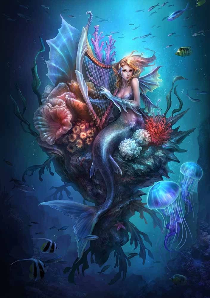 Mermaid Paint With Water Card